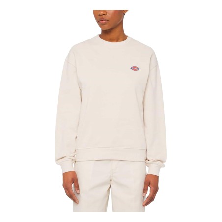 Dickies MILLERSBURG SWEATSHIRT Felpa Donna Garzata Panna