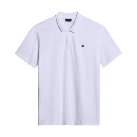 Napapijri NP0A4H8B0021 EALIS SS SUM Polo Uomo Maniche Corte in Cotone Bianco