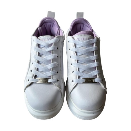 Love to Love Gai Mattiolo LTL 1 Sneakers Donna in Pelle Bianca Lilla