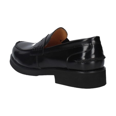 EXTON 2102 Abrasivato Mocassini Uomo In Pelle Nero