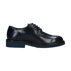 EXTON 2193 Abrasivato Scarpe Eleganti Uomo Stringate In Pelle Blu