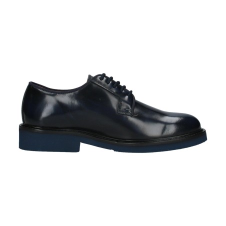 EXTON 2193 Abrasivato Scarpe Eleganti Uomo Stringate In Pelle Blu