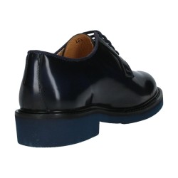 EXTON 2193 Abrasivato Scarpe Eleganti Uomo Stringate In Pelle Blu 2