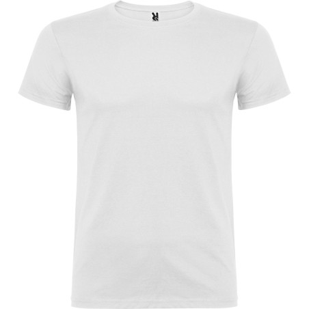 Roly BEAGLE T-Shirt Basic Tinta Unita in Cotone Organico Bianco