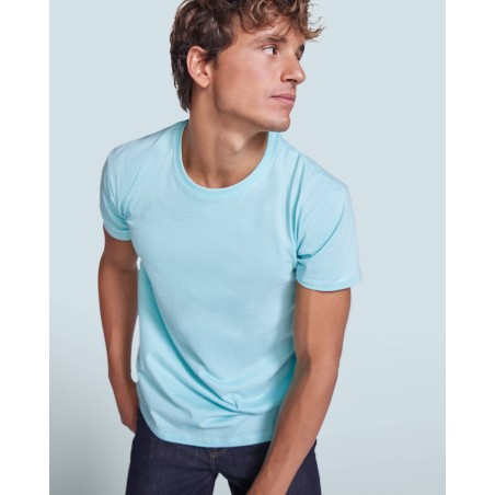 Roly BEAGLE T-Shirt Basic Tinta Unita in Cotone Organico Bianco