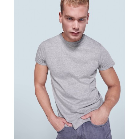 Roly ATOMIC T-Shirt Basic Tinta Unita in Cotone Blu Marino