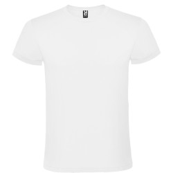Roly ATOMIC T-Shirt Basic Tinta Unita in Cotone Bianco