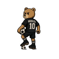 MOODLess MLTDSW T-Shirt in Cotone Bianco Teddy Soccer Play  2