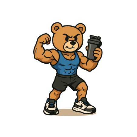 MOODLess MLTDGBW T-Shirt in Cotone Bianco Teddy Gym Bro