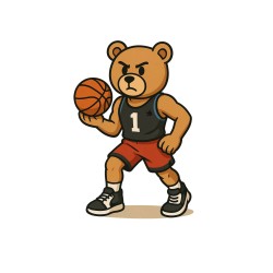 MOODLess MLTDBW T-Shirt in Cotone Bianco Teddy Basket Player  2