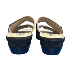 POLYFLEX 5507.36 Ciabatte Donna Made in Italy Doppia Fascia Regolabile Blu 2