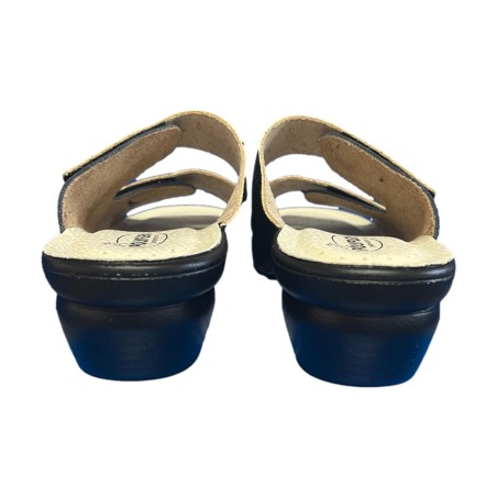 POLYFLEX 5507.36 Ciabatte Donna Made in Italy Doppia Fascia Regolabile Blu