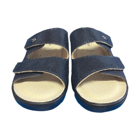 POLYFLEX 5507.36 Ciabatte Donna Made in Italy Doppia Fascia Regolabile Blu
