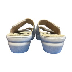 POLYFLEX 5507.36 Ciabatte Donna Made in Italy Doppia Fascia Regolabile Argento 2