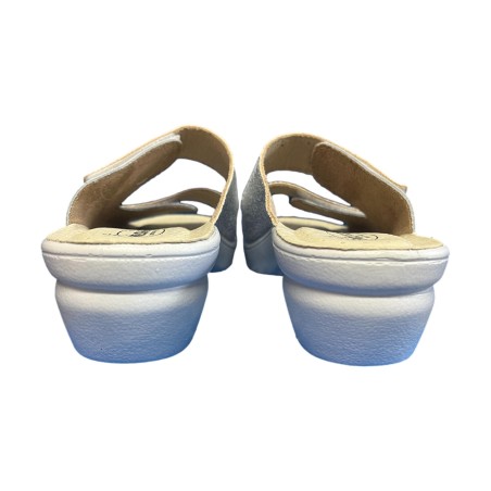 POLYFLEX 5507.36 Ciabatte Donna Made in Italy Doppia Fascia Regolabile Argento