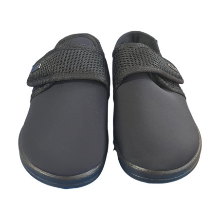 POLYFLEX 116.71 Pantofle Donna Made in Italy a Scarpetta con Strappo e Tessuto Elastico Nero