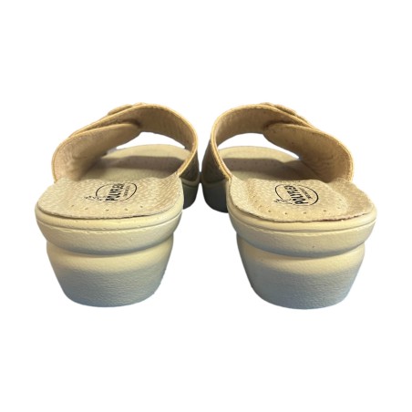 POLYFLEX 5511.36 Ciabatte Donna Made in Italy Fascia Regolabile Beige