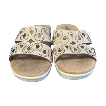 POLYFLEX 8084.17 Ciabatte Donna Made in Italy Plantare Soft Beige