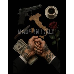 MOODLess MLMINBLK T-Shirt in Cotone Nero Made in Italy 2