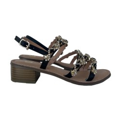 Gold & Gold GL830 Sandalo Donna Gioiello Nero