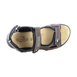 EASY WOLK 66A Scarpe Uomo Sandali Made in Italy Comfort Marrone 2