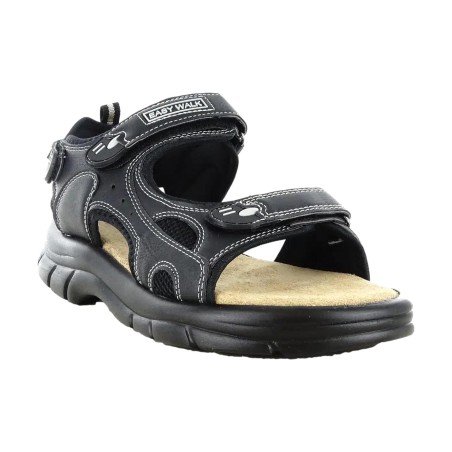 EASY WOLK 66A Scarpe Uomo Sandali Made in Italy Comfort Nero