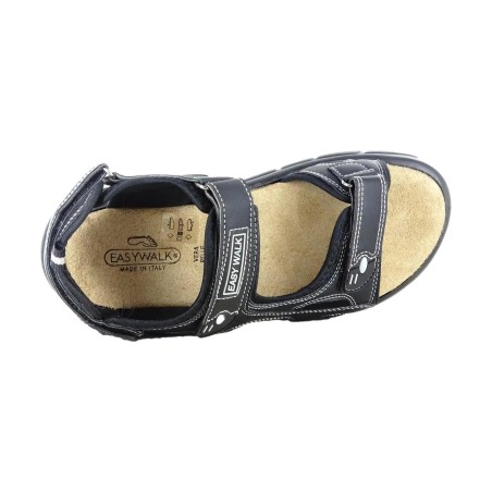 EASY WOLK 66A Scarpe Uomo Sandali Made in Italy Comfort Nero