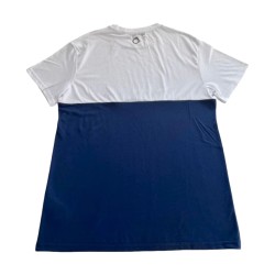  Trussardi TRU25 MTS02 Bicolor T-SHIRT Con Logo White Navy  2
