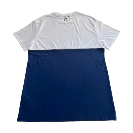  Trussardi TRU25 MTS02 Bicolor T-SHIRT Con Logo White Navy 