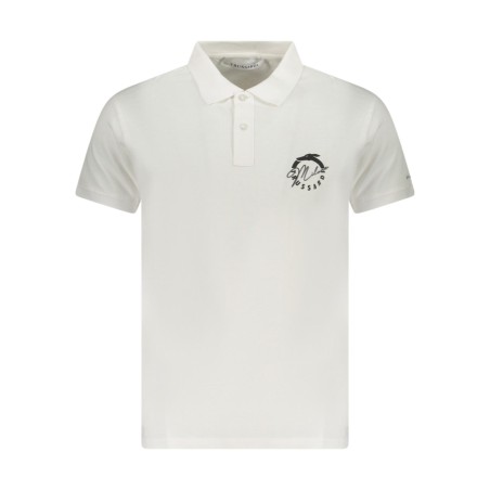 Trussardi TRU25 MPL 01 Basic Polo Uomo Mezza Manica Con Logo White