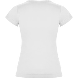 Roly JAMAICA T-Shirt Donna Basic Tinta Unita in Cotone Bianco 2