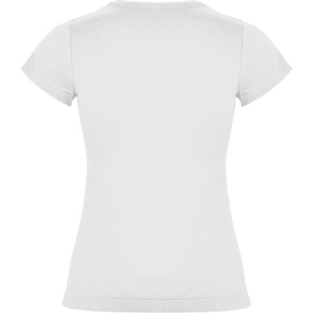 Roly JAMAICA T-Shirt Donna Basic Tinta Unita in Cotone Bianco