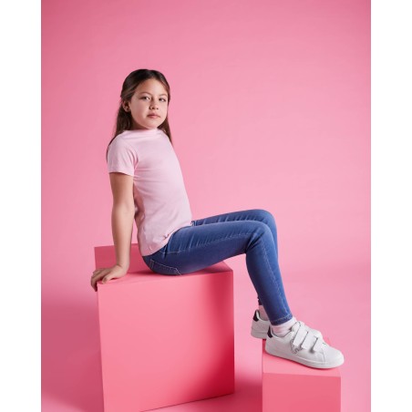 Roly JAMAICA T-Shirt Donna Basic Tinta Unita in Cotone Bianco