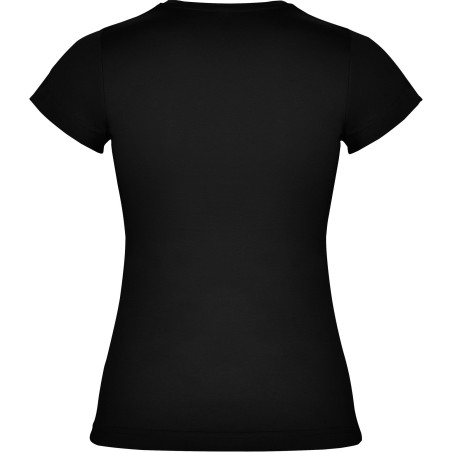 Roly JAMAICA T-Shirt Donna Basic Tinta Unita in Cotone Nero