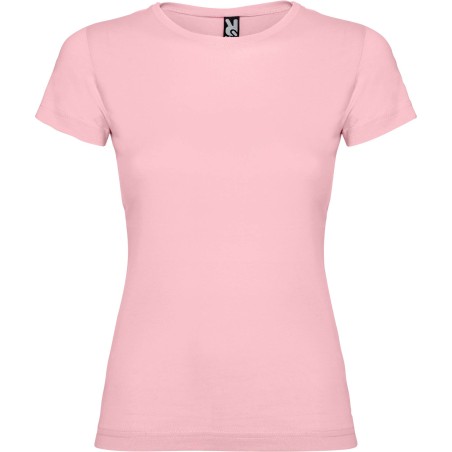 Roly JAMAICA T-Shirt Donna Basic Tinta Unita in Cotone ROSA