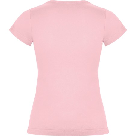 Roly JAMAICA T-Shirt Donna Basic Tinta Unita in Cotone ROSA