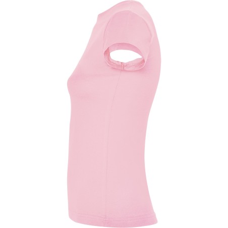 Roly JAMAICA T-Shirt Donna Basic Tinta Unita in Cotone ROSA