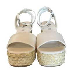 Braccialini Tua BA65 Sandali Donna Con Zeppa Alta Cream 2