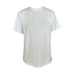  Trussardi TRU25 MTS03 Brusch T-SHIRT Con Logo e Stampa sul Retro White