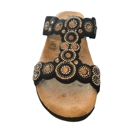 POLYFLEX 8069.17 Ciabatte Donna Made in Italy Plantare Soft Nero