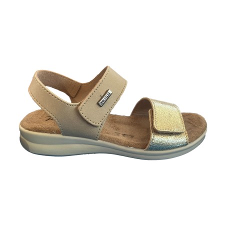 POLYFLEX 8006.17 Sandalo Donna Made in Italy Plantare Soft Beige