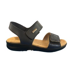 POLYFLEX 8006.17 Sandalo Donna Made in Italy Plantare Soft Blu