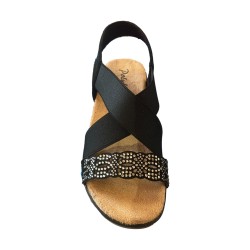 POLYFLEX 8044.17 Sandalo Donna Made in Italy Plantare Soft Nero 2