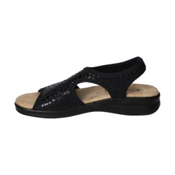POLYFLEX 8041.17 Sandalo Donna Made in Italy Plantare Soft Nero 2