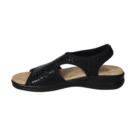 POLYFLEX 8041.17 Sandalo Donna Made in Italy Plantare Soft Nero