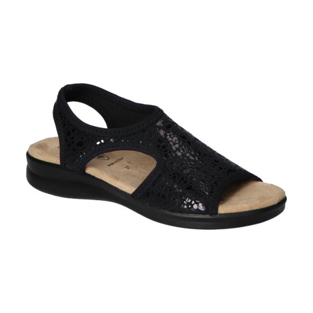 POLYFLEX 8041.17 Sandalo Donna Made in Italy Plantare Soft Nero
