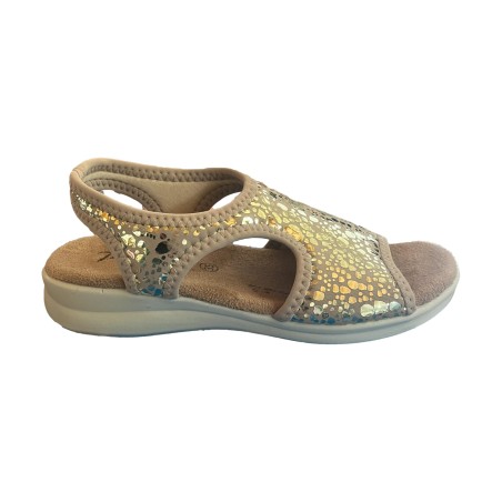 POLYFLEX 8041.17 Sandalo Donna Made in Italy Plantare Soft Beige