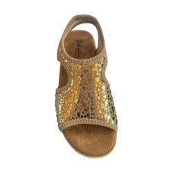 POLYFLEX 8041.17 Sandalo Donna Made in Italy Plantare Soft Beige 2
