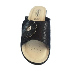 POLYFLEX 5511.36 Ciabatte Donna Made in Italy Fascia Regolabile Nero 2