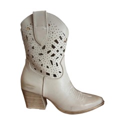 Pregunta 2516020 001 Tronchetto Donna Con Tacco Medio Beige